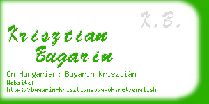krisztian bugarin business card