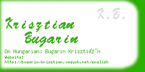 krisztian bugarin business card